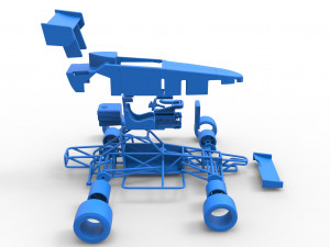 Supermodified front engine race car V2 Scale 1 to 25 3D-printmodel