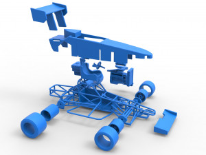 Supermodified front engine race car V2 Scale 1 to 25 3D-printmodel