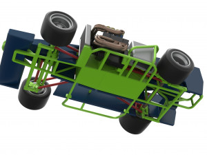 Supermodified front engine race car V3 Scale 1 to 25 3D Принт Модель