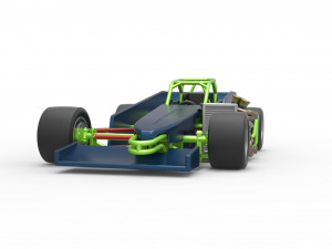 Supermodified front engine race car V3 Scale 1 to 25 3D Принт Модель