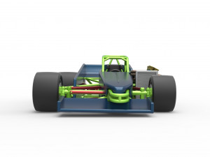 Supermodified front engine race car V3 Scale 1 to 25 3D Принт Модель