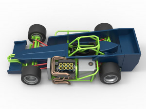 Supermodified front engine race car V3 Scale 1 to 25 3D Принт Модель