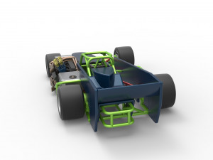 Supermodified front engine race car V3 Scale 1 to 25 3D Принт Модель