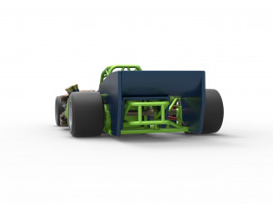 Supermodified front engine race car V3 Scale 1 to 25 3D Принт Модель
