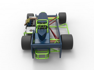 Supermodified front engine race car V3 Scale 1 to 25 3D Принт Модель