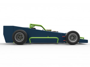 Supermodified front engine race car V3 Scale 1 to 25 3D Принт Модель