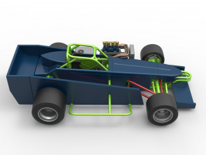 Supermodified front engine race car V3 Scale 1 to 25 3D Принт Модель