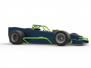 Supermodified front engine race car V3 Scale 1 to 25 3D Принт Модель