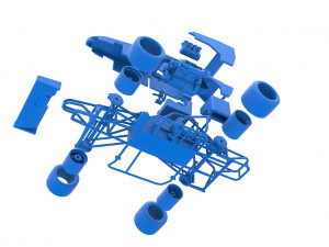 Supermodified front engine race car V3 Scale 1 to 25 3D Принт Модель