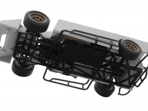 Small Block Supermodified race car Scale 1 to 25 Modelo de impresión 3D