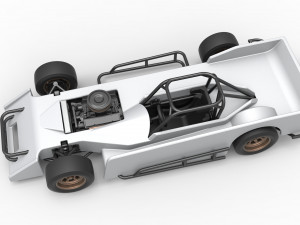 Small Block Supermodified race car Scale 1 to 25 Modelo de impresión 3D