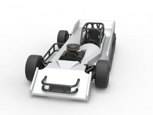 Small Block Supermodified race car Scale 1 to 25 Modelo de impresión 3D