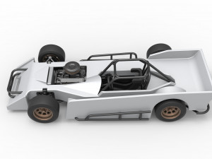 Small Block Supermodified race car Scale 1 to 25 Modelo de impresión 3D