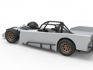Small Block Supermodified race car Scale 1 to 25 Modelo de impresión 3D
