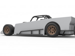 Small Block Supermodified race car Scale 1 to 25 Modelo de impresión 3D