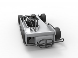 Small Block Supermodified race car Scale 1 to 25 Modelo de impresión 3D