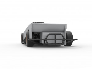 Small Block Supermodified race car Scale 1 to 25 Modelo de impresión 3D