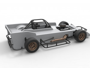 Small Block Supermodified race car Scale 1 to 25 Modelo de impresión 3D