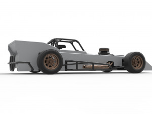 Small Block Supermodified race car Scale 1 to 25 Modelo de impresión 3D