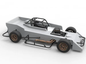 Small Block Supermodified race car Scale 1 to 25 3D Print Model