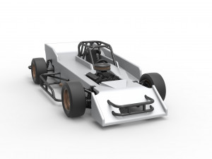 Small Block Supermodified race car Scale 1 to 25 Modelo de impresión 3D