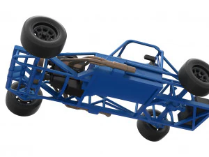 Carro de corrida supermodificado de bloco pequeno, escala b&aacute;sica de 1 a 25 Modelo de Impressão 3D