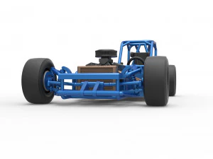 Carro de corrida supermodificado de bloco pequeno, escala b&aacute;sica de 1 a 25 Modelo de Impressão 3D