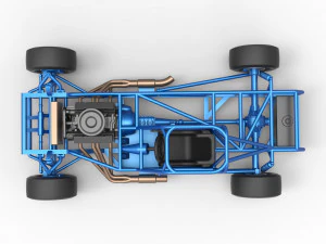 Carro de corrida supermodificado de bloco pequeno, escala b&aacute;sica de 1 a 25 Modelo de Impressão 3D