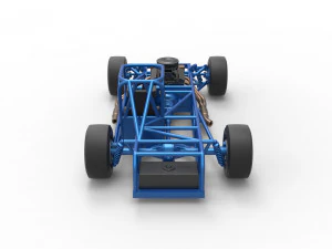 Carro de corrida supermodificado de bloco pequeno, escala b&aacute;sica de 1 a 25 Modelo de Impressão 3D