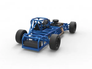 Carro de corrida supermodificado de bloco pequeno, escala b&aacute;sica de 1 a 25 Modelo de Impressão 3D