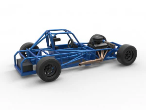 Carro de corrida supermodificado de bloco pequeno, escala b&aacute;sica de 1 a 25 Modelo de Impressão 3D