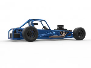 Carro de corrida supermodificado de bloco pequeno, escala b&aacute;sica de 1 a 25 Modelo de Impressão 3D