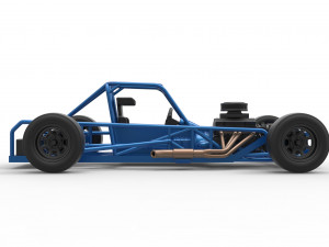Small Block Supermodified race car Base Scale 1 to 25 3Dプリントモデル