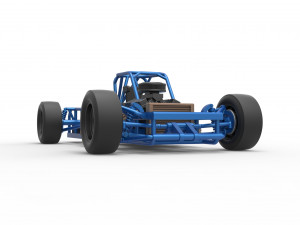 Small Block Supermodified race car Base Scale 1 to 25 3Dプリントモデル