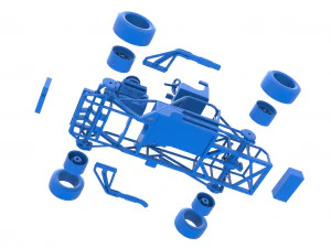 Carro de corrida supermodificado de bloco pequeno, escala b&aacute;sica de 1 a 25 Modelo de Impressão 3D