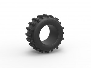 Dune buggy rear tire 31 Scale 1 to 25 3D Print Model