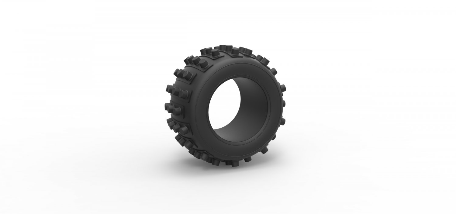 Diecast Dune buggy rear tire 31 Scale 1 to 25 3D Print Model in