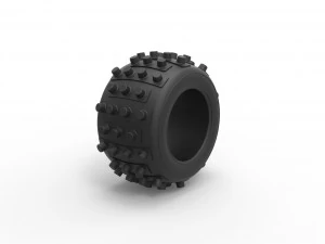 Dune buggy rear tire 31 Scale 1 to 25 3D Print Model