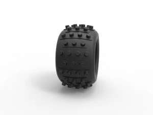 Dune buggy rear tire 31 Scale 1 to 25 3D Print Model