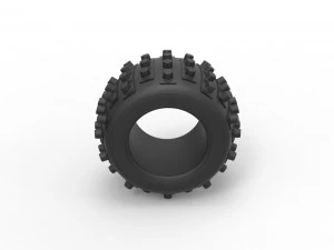 Dune buggy rear tire 31 Scale 1 to 25 3D Print Model