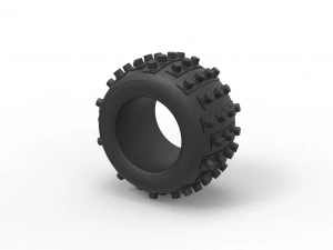 Dune buggy rear tire 31 Scale 1 to 25 3D Print Model