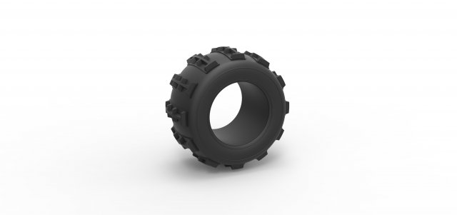Dune buggy rear tire 32 Scale 1 to 25 3D Print Model .c4d .max .obj .3ds .fbx .stl .blend 