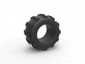 Dune buggy rear tire 32 Scale 1 to 25 3D Print Model