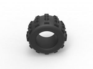 Dune buggy rear tire 32 Scale 1 to 25 3D Print Model