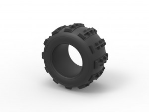 Dune buggy rear tire 32 Scale 1 to 25 3D Print Model