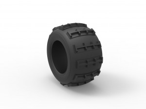 Dune buggy rear tire 32 Scale 1 to 25 3D Print Model