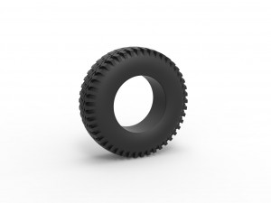 Military tire 14 Scale 1 to 25 3D Print Model