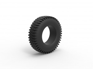 Military tire 14 Scale 1 to 25 3D Принт Модель