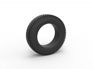 Semi truck tire 8 Scale 1 to 25 3D Print Model