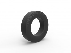 Semi truck slick tire Scale 1 to 25 3D Baskı Modeli